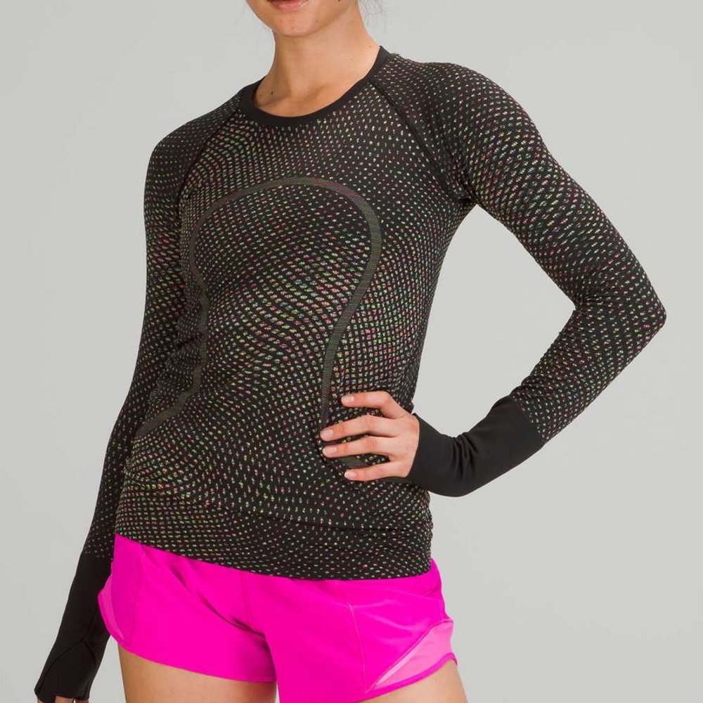 Lululemon *RARE* Swiftly Tech Grid Warp Long Sleeve Top